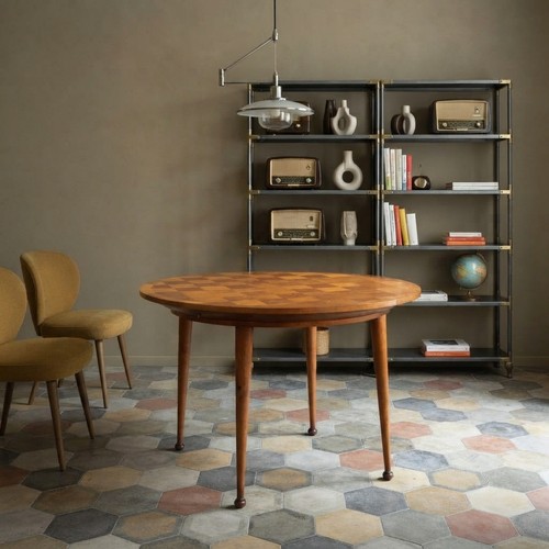 Table vintage plaquée - vintage,