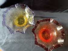 2 Coupelles En Verre Du Maître Verrier Pascal Guernic À Monpazier 