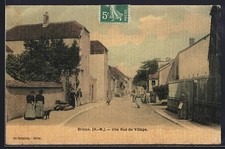 Old postcard Bricon / H.-M., Une Rue du Village 