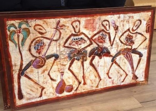 Batik tableau africain