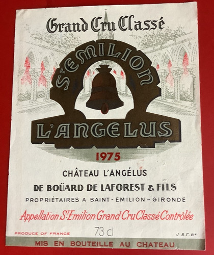 étiquette château angelus - ,