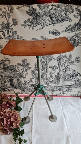 Ancien tabouret bois fer - ancien,