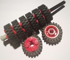 LEGO 4 x wheels (rim + tire) 6248 + 3483