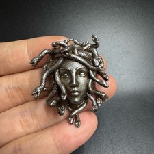 Ancient Chinese Handcrafted cupronickel Exquisite Medusa sculpture gift 14