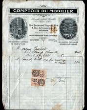 PARIS (XIX° / X°) FURNITURE TAPESTRIES / ART DECO "COMPTOIR DU FURNITURE" in 1926