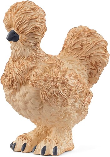 Figurine poule soie - de,