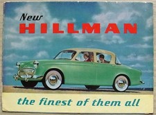 HILLMAN MINX Car Sales Brochure 1956-57 #456/2/66/60/H  De Luxe CONVERTIBLE