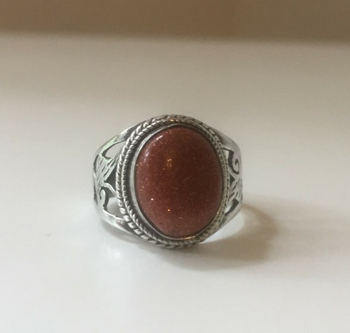 Bague argent pierre semi - en,