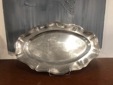 PLAT OVALE EN MÉTAL ARGENTÉ