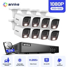 ANNKE 5MP 8CH DVR 1080P Caméras de Sécurité Surveillance Système AI Détection