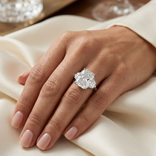 Bague diamant cultiv en - or,