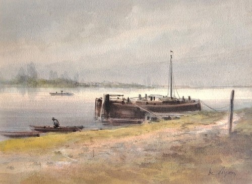 Belle peinture marine fluviale - belle,
