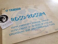 Yamaha RD50M RD50 M additif  worshop manuel atelier 2L5 2E0 2L6 2E3 2L8 353 78
