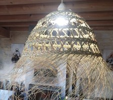 GRANDE SUSPENSION RONDE Paille