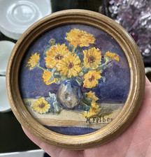 Joli Petit cadre rond bouquet