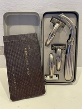 RARE WW2 JAPANESE Surgical Medical Metal Tracheal Set In Metal Box With Book