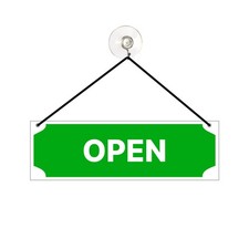 Panneau Suspendu Ouvert Fermé 25cmx8cm Avec Ventouse Double Face