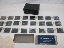 STEREOSCOPE BRUGUIERE : Visionneuse + 12 Vues Stéréoscopiques PALAIS DES PAPES