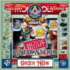 2 Star Sticker MoGo Movie Night ⚡️Fast Delivery⚡️