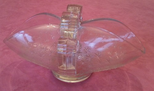 Superbe panier verre - , moulé