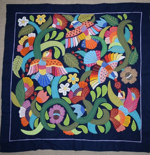 Tenture oiseaux fleurs - tenture, et