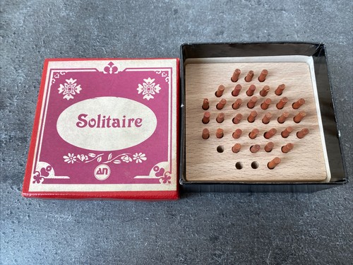 Ancien jeu solitaire bois - solitaire,