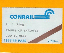 CONRAIL 1977  RAILROAD RR