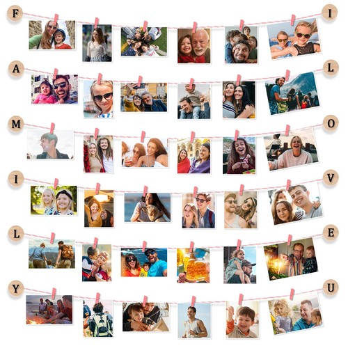 Cadre pele mele photo mural - cadre,