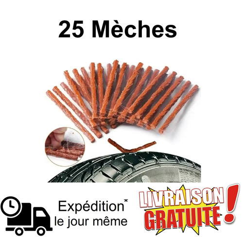 25mèches pneu tubeless 6mm - 25mèches,