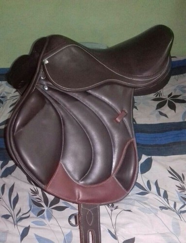 Selle cheval cuir marron - en,