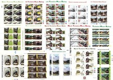 Collection of 15 x NYMR North Yorkshire Moors Railway Letter Train Stamp Sheets