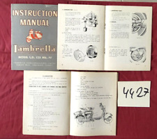 N° 4427 / Lambretta model L.D.125 Mk.IV / INSTRUCTION MANUAL  / English NO DATE