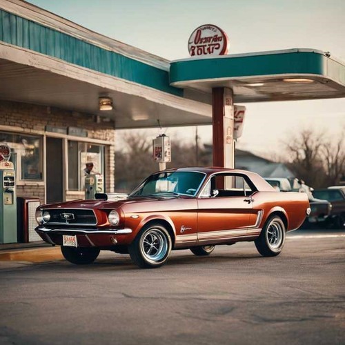 Premium art mustang fastback - mustang,