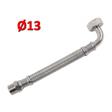 Tuyau Flexible Inox Ø 13 Géant avec Courbure 1/2'' Mâle x 3/4'' Femelle 30 cm