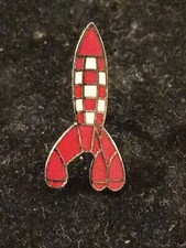 Pin's comic book tintin rocket EGF ENAMEL CORNER