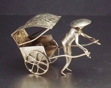 FIGURINE ANIMEE POUSSE POUSSE ART POPULAIRE INDOCHINE ARGENT MASSIF VERS 1930