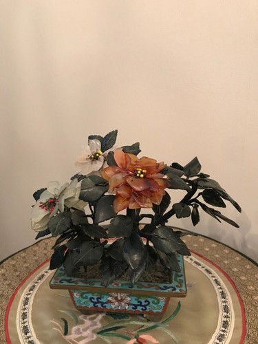 Cloisonne pot jardiniere arbre - cloisonne,