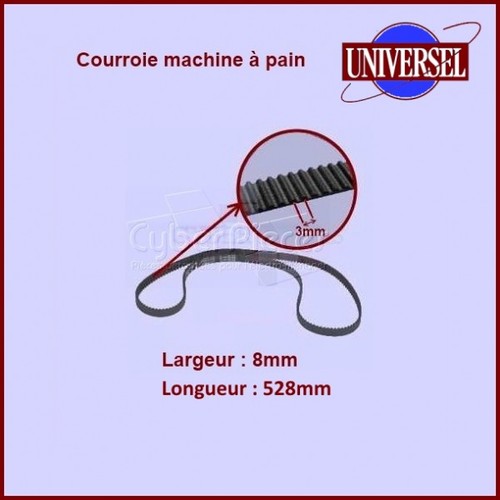 Courroie 528mm machine pain - courroie, à