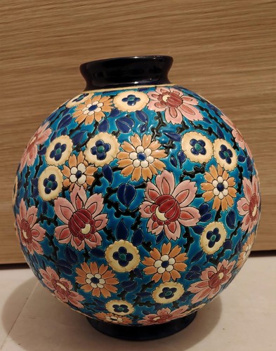 Vase boule emaux longwy - boule,