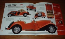 1950 MG TD Original Imp Brochure Specs Info MGTD 50 49 51 52 53 1949-1953