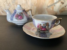 Service Café Porcelaine Miniature Style Fragonard