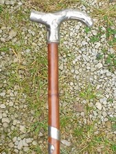 ANTIQUE MENS SILVER HEAD CANE PERFECT CONDITION CIRCA 1900