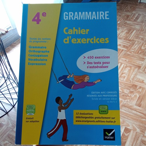 Grammaire cahier - grammaire, 4e.