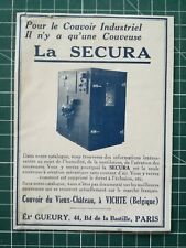 043 PUB OLD ADVERT clipping 1920 industrial chick incubator Secura