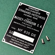 Plaque constructeur Massey