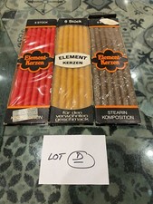 Lot D de 18 bougies pour bougeoirs modulables NAGEL BMF et autres variantes 70s