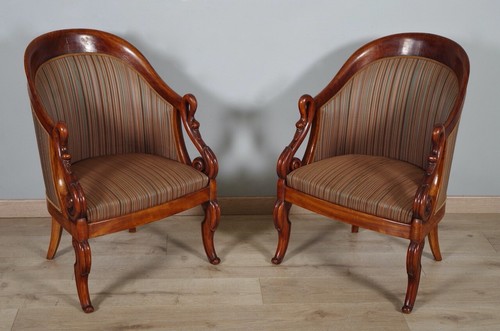 Paire bergères style - bergères,