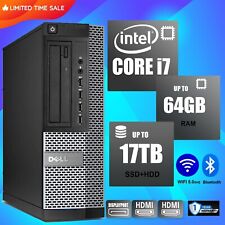 DELL Desktop Computer PC i7, Up to 64GB RAM 17TB SSD HDD, Windows 10/11 , WiFi
