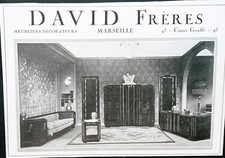 1900' 13 Marseille Antique Art Deco David Frères Furniture Old Advertising