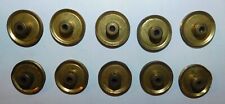 10 POULIES DE 25mm EN LAITON, AVEC MOYEU, réf 22 . MECCANO 20's POUR BOITE 0 à 6
